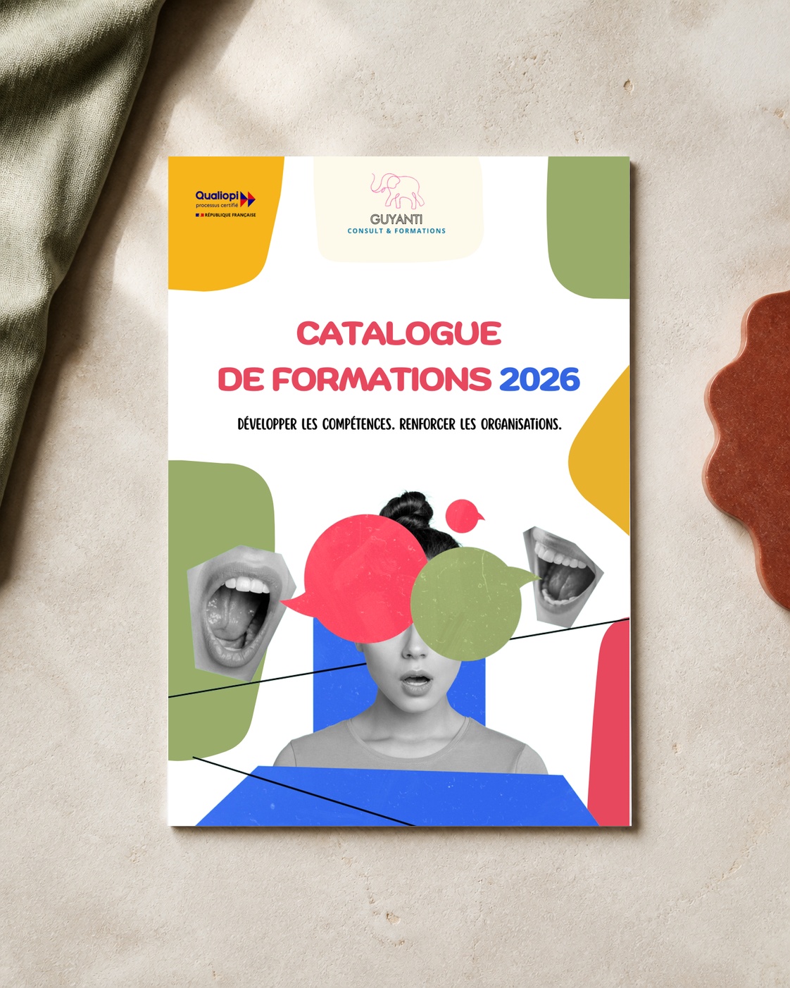 Mockup réel du catalogue de formations GUYANTI 2026